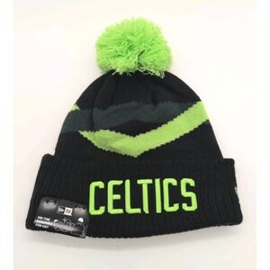 Boston Celtics Beanie City Edition New Era Knit Pom Cap Official One Size NBA